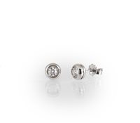 Orecchini Promesse Donna in Oro bianco Diamante 0.10 Ct OPPA010B - OPPA010B